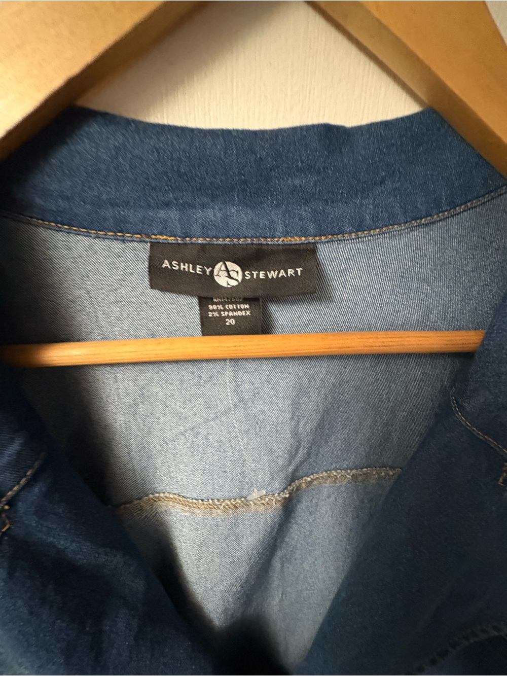 Ashley Stewart Indigo Blue Denim Jumpsuit
